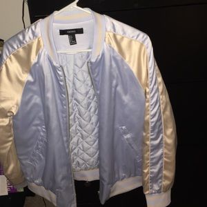 Bomber jacket blue and white